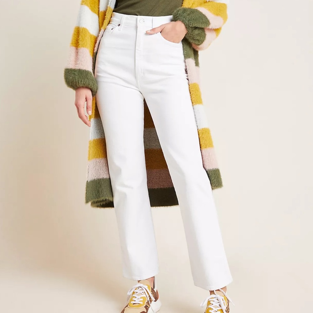 Agolde White High Waist Jeans